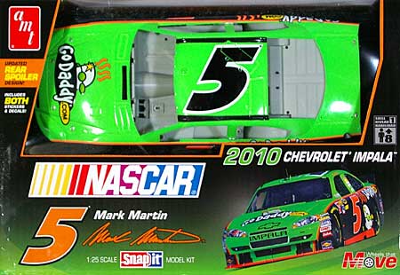 マーク・マーティン #5 (2010 シボレー・インパラ) プラモデル (amt NASCAR スナップフィット キット No.AMT705/12) 商品画像
