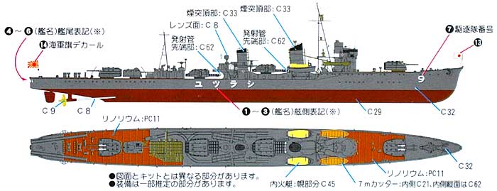 日本海軍 白露型駆逐艦 白露 プラモデル (ピットロード 1/700 スカイウェーブ W シリーズ No.W135) 商品画像_1