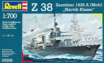 レベル ドイツ Z級駆逐艦 Z38 1/700 艦船モデル 05106 プラモデル