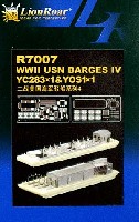 ライオンロア 1/700 艦船用エッチングパーツ WW2 米海軍 艀 4 YC283 & YOS1 (各1隻入)