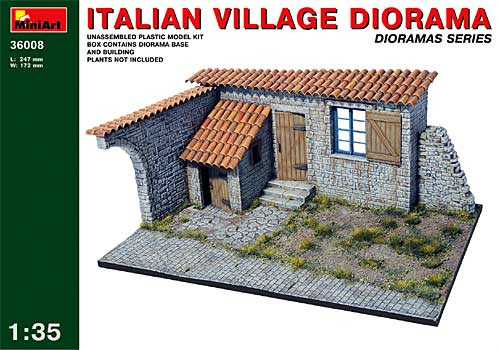 ジオラマベース 8 (イタリアの村) プラモデル (ミニアート 1/35 ダイオラマシリーズ No.36008) 商品画像