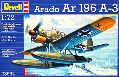 アラド Ar196A-3 プラモデル (レベル 1/72 Aircraft No.03994) 商品画像
