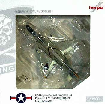 F-4J ファントム 2 VF-84 ジョリー ロジャース 空母ルーズベルト搭載機 (200) 完成品 (ヘルパ herpa Wings （ヘルパ ウイングス） No.554541) 商品画像