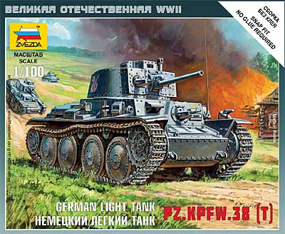 ドイツ 38t 軽戦車 (Pz.Kpfw.38t) プラモデル (ズベズダ ART OF TACTIC No.6130) 商品画像