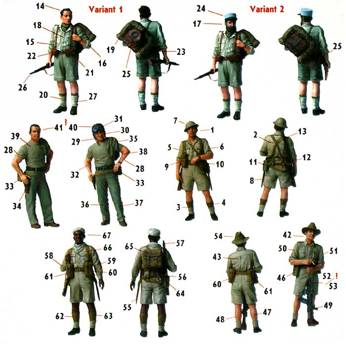 英米 北アフリカ連合軍兵士 (英連邦&仏歩兵4体 ＋ 米戦車兵1体) プラモデル (マスターボックス 1/35 ミリタリーミニチュア No.MB3594) 商品画像_1