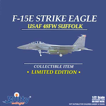 F-15E ストライクイーグル USAF 48FW サフォーク空軍基地 完成品 (ウイッティ・ウイングス 1/72 スカイ ガーディアン シリーズ （現用機） No.75132) 商品画像