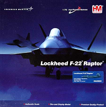 F-22 ラプター 01-4018 完成品 (ホビーマスター 1/72 エアパワー シリーズ （ジェット） No.HA2805) 商品画像