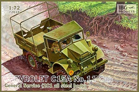 シボレー C15A キャブ11 カーゴトラック金属荷台タイプ プラモデル (IBG 1/72 AFVモデル No.72018) 商品画像