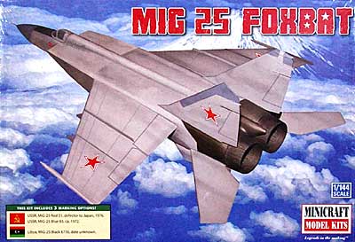 MIG-25 フォックスバット プラモデル (ミニクラフト 1/144 軍用機プラスチックモデルキット No.14654) 商品画像
