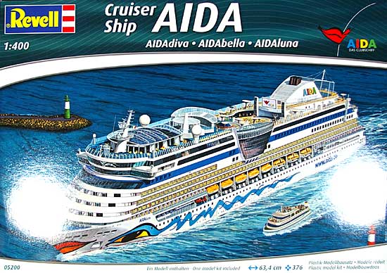 客船 AIDA (AIDAdiva、AIDAbella、AIDAluna) プラモデル (Revell Ships（艦船関係モデル） No.05200) 商品画像