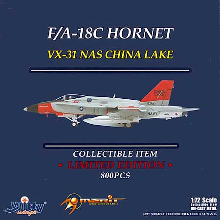F/A-18C ホーネット VX-31 NAS チャイナレイク 100周年記念塗装 完成品 (ウイッティ・ウイングス 1/72 スカイ ガーディアン シリーズ （現用機） No.75163) 商品画像