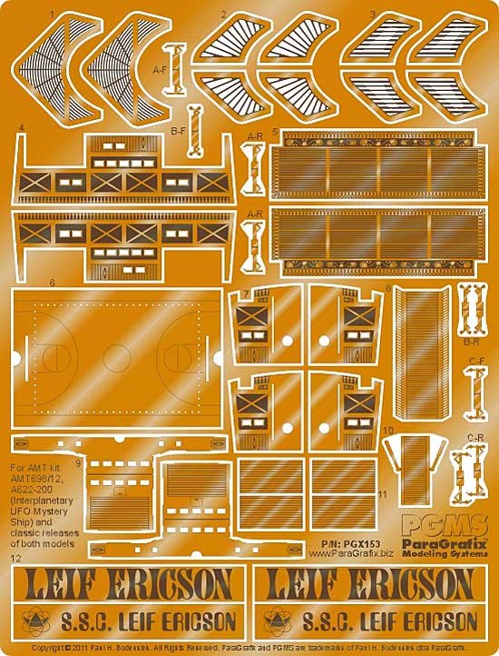 リーフ・エリクソン ギャラクティッククルーザー専用 エッチングパーツセット エッチング (パラグラフィックス フォトエッチングパーツ No.PGX153) 商品画像_1