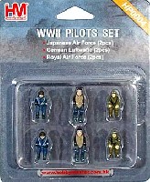 ホビーマスター エアクラフト アクセサリー パイロットフィギュアセット (独・英空軍・日本海軍 各2体セット)