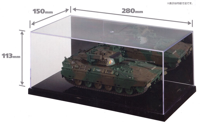 T・ケース (L） ミラーバック ベーシックブラック ケース (ウェーブ マルチ・ディスプレイケース No.TC-061) 商品画像_1