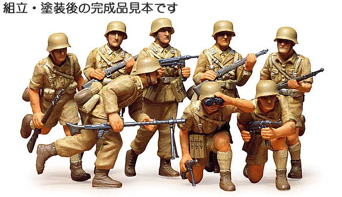 ドイツ歩兵セット アフリカ・コーア プラモデル (タミヤ 1/35 ミリタリーミニチュアシリーズ No.037) 商品画像_3