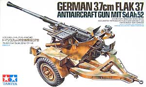 ドイツ 3.7cm対空機関砲 37型 プラモデル (タミヤ 1/35 ミリタリーミニチュアシリーズ No.145) 商品画像