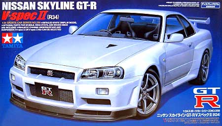 ニッサン スカイライン GT-R Vスペック 2 (R34） プラモデル (タミヤ 1/24 スポーツカーシリーズ No.258) 商品画像