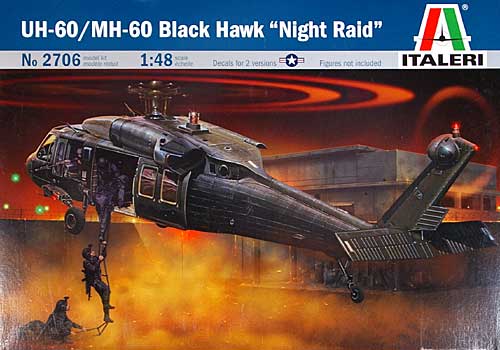 UH-60/MH-60 ブラックホーク ナイトレイド プラモデル (イタレリ 1/48 飛行機シリーズ No.2706) 商品画像