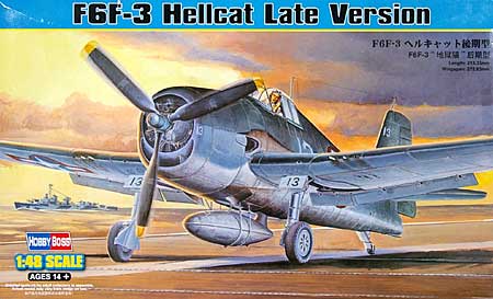 F6F-3 ヘルキャット後期型 プラモデル (ホビーボス 1/48 エアクラフト プラモデル No.80359) 商品画像