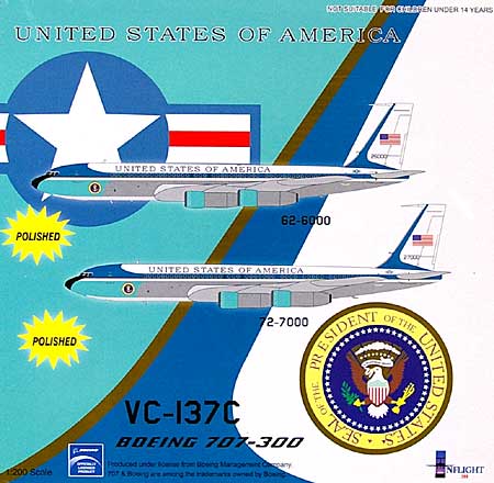 ボーイング VC-137C U.S.A.F. 62-6000 (Polished) 完成品 (INFLIGHT 200 1/200 ダイキャスト完成品モデル （エアライン） No.IF7070911PA) 商品画像