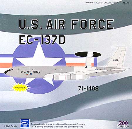EC-137D U.S.A.F. 71-1408 (Polished) 完成品 (Aviation 200 1/200 ダイキャスト完成品モデル （ミリタリー） No.AV2AWACS001P) 商品画像