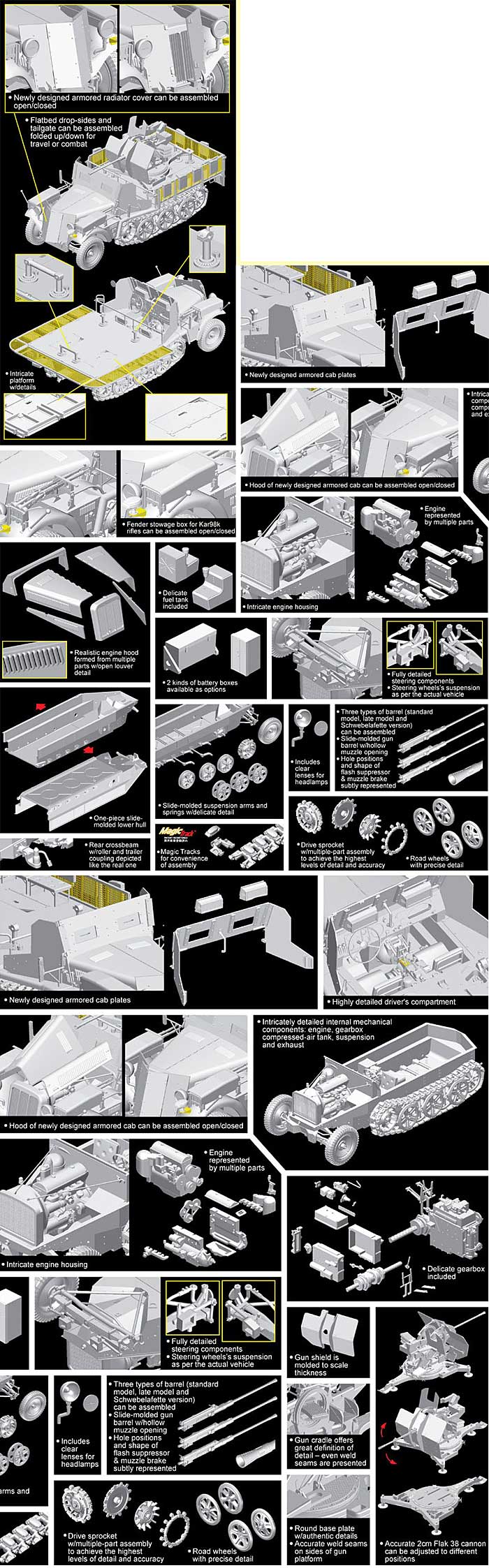 Sd.Kfz.10/5 2cm FlaK38 対空自走砲 w/装甲キャブ (スマートキット) プラモデル (ドラゴン 1/35 '39-'45 Series No.6677) 商品画像_2