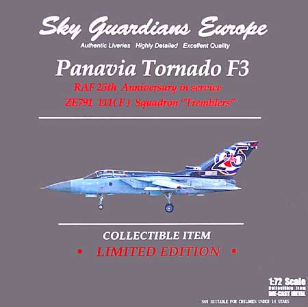 パナビア トーネード F.3 イギリス空軍 111Sqn 25th Anniversary (ZE791) 完成品 (ウイッティ・ウイングス 1/72 スカイ ガーディアン シリーズ （現用機） No.SGE-72-001-005) 商品画像