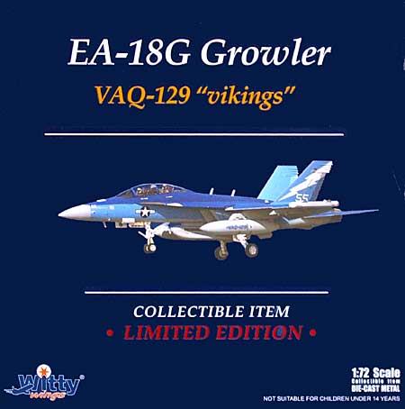 EA-18G グラウラー VAQ-129 ヴァイキングス 海軍航空100周年記念塗装 完成品 (ウイッティ・ウイングス 1/72 スカイ ガーディアン シリーズ （現用機） No.75193) 商品画像