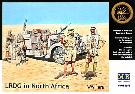 イギリス 長距離挺身隊 LRDG デザートシボレー乗員 北アフリカ (LRDG in North Africa WW2 era) プラモデル (マスターボックス 1/35 ミリタリーミニチュア No.MB3598) 商品画像