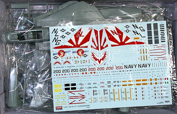 F-14A トムキャット VF-111 サンダウナーズ プラモデル (アカデミー 1/48 Aircrafts No.12230) 商品画像_1