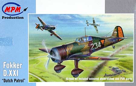フォッカー D.21 オランダ軍戦闘 プラモデル (MPM 1/72 エアクラフトキット No.72571) 商品画像
