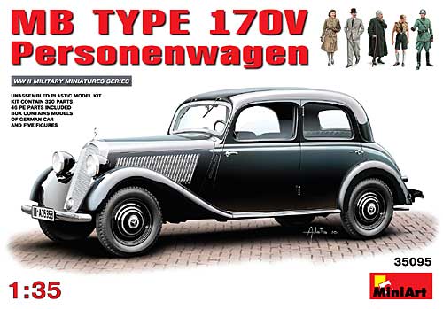 ドイツ MB TYPE 170V プラモデル (ミニアート 1/35 WW2 ミリタリーミニチュア No.35095) 商品画像