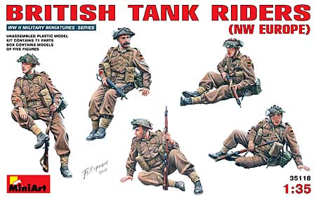 イギリス戦車跨乗兵セット (北西ヨーロッパ戦線) プラモデル (ミニアート 1/35 WW2 ミリタリーミニチュア No.35118) 商品画像