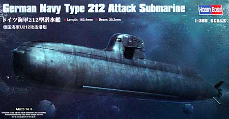ドイツ海軍 212型潜水艦 プラモデル (ホビーボス 1/350 艦船モデル No.83527) 商品画像