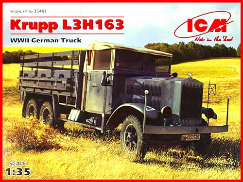 ドイツ クルップ L3H 163 6輪 カーゴトラック プラモデル (ICM 1/35 ミリタリービークル・フィギュア No.35461) 商品画像