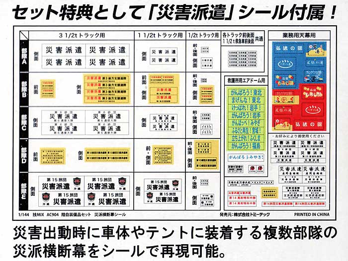 陸上自衛隊 陸自装備品セット (AC905-907) プラモデル (トミーテック 技MIX No.AC904) 商品画像_2