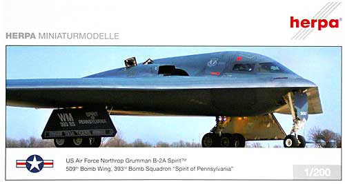 B-2A アメリカ空軍 第509爆撃航空団 第393爆撃飛行隊 Spirit of Pennsylvania 完成品 (ヘルパ herpa Wings （ヘルパ ウイングス） No.554848) 商品画像
