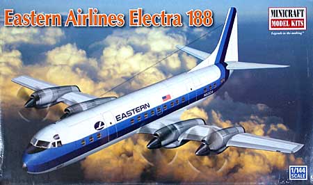 イースタン航空 L-188 エレクトラ プラモデル (ミニクラフト 1/144 旅客機プラスチックモデルキット No.14661) 商品画像
