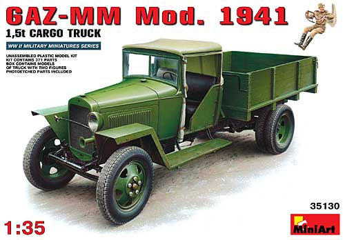 GAZ-MM Mod.1941 1.5トン カーゴトラック プラモデル (ミニアート 1/35 WW2 ミリタリーミニチュア No.35130) 商品画像