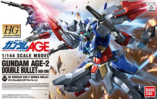 ガンダム AGE-2 ダブルバレット プラモデル (バンダイ 1/144 HG ガンダムAGE（エイジ） No.017) 商品画像