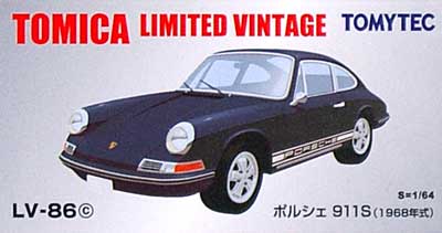 ポルシェ 911S (1968年式) (黒) ミニカー (トミーテック トミカリミテッド ヴィンテージ No.LV-086c) 商品画像