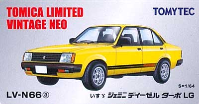 いすゞ ジェミニ ディーゼル ターボ LG (黄) ミニカー (トミーテック トミカリミテッド ヴィンテージ ネオ No.LV-N066a) 商品画像
