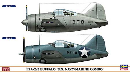 F2A-2/3 バッファロー U.S. ネイビー/マリーン コンボ (2機セット) プラモデル (ハセガワ 1/72 飛行機 限定生産 No.01974) 商品画像