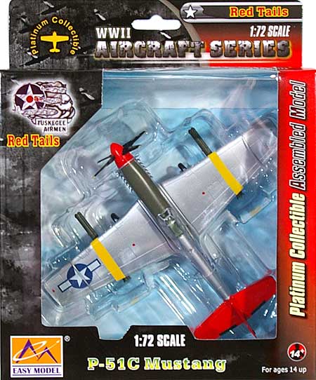 P-51C マスタング レッドテイルズ (タスキーギエアメン) 完成品 (イージーモデル 1/72 エアキット（塗装済完成品） No.39202) 商品画像
