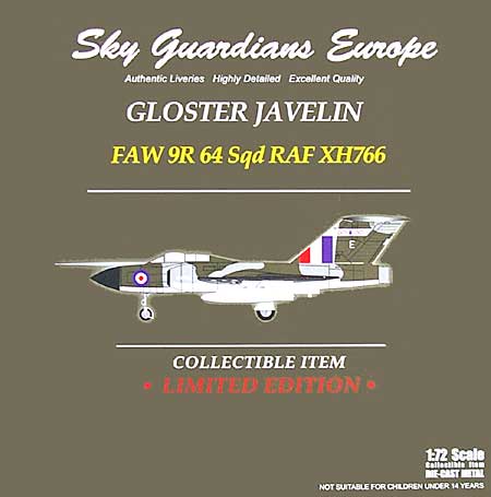 グロスター ジャベリン イギリス空軍 FAW 9R 64Sqd (XH766) 完成品 (ウイッティ・ウイングス 1/72 スカイ ガーディアン シリーズ （現用機） No.75110) 商品画像