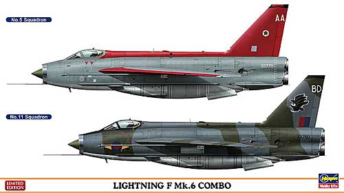 ライトニング F Mk.6 コンボ (2機セット) プラモデル (ハセガワ 1/72 飛行機 限定生産 No.01982) 商品画像