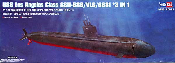 アメリカ海軍 ロサンゼルス級 SSN-688/VLS/688i (3 in 1) プラモデル (ホビーボス 1/350 艦船モデル No.83530) 商品画像