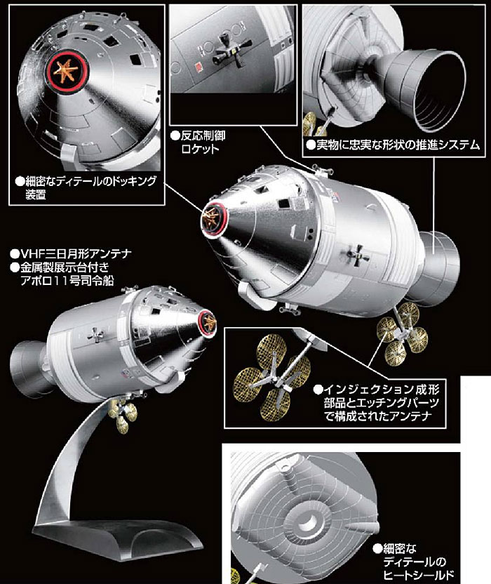 アポロ11号 司令船 プラモデル (ドラゴン ドラゴンスペースモデルキットシリーズ No.11007) 商品画像_2