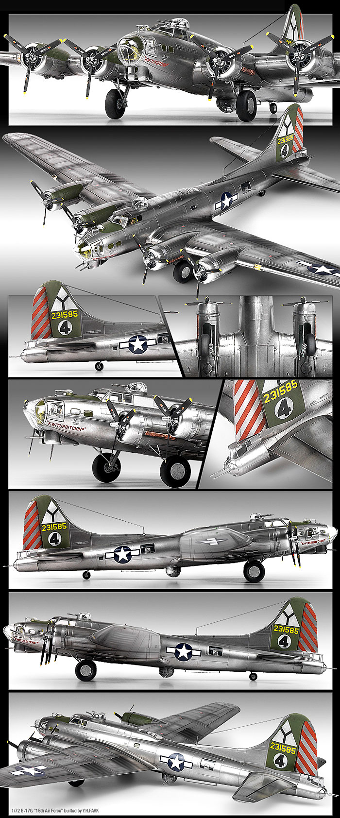 B-17G フライングフォートレス 15th Air Force プラモデル (アカデミー 1/72 Scale Aircrafts No.12436) 商品画像_2