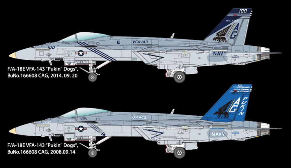 USN F/A-18E スーパーホーネット VF-143 ピューキン ドッグス プラモデル (アカデミー 1/72 Aircrafts No.12547) 商品画像_2